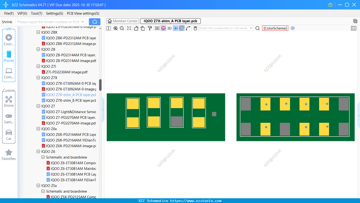 VIVO IQOO Z7X-shim_A PCB Layer